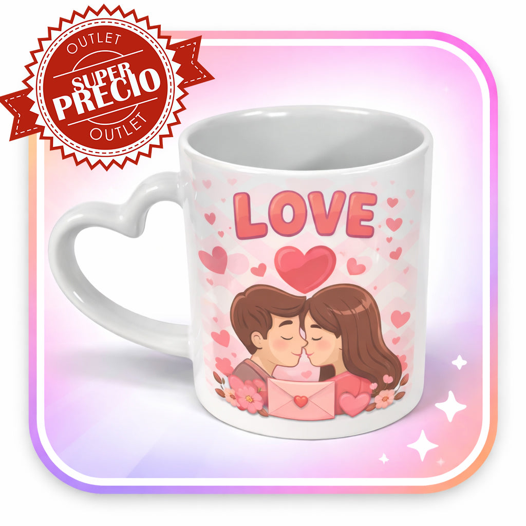 Tazas con asa de corazón